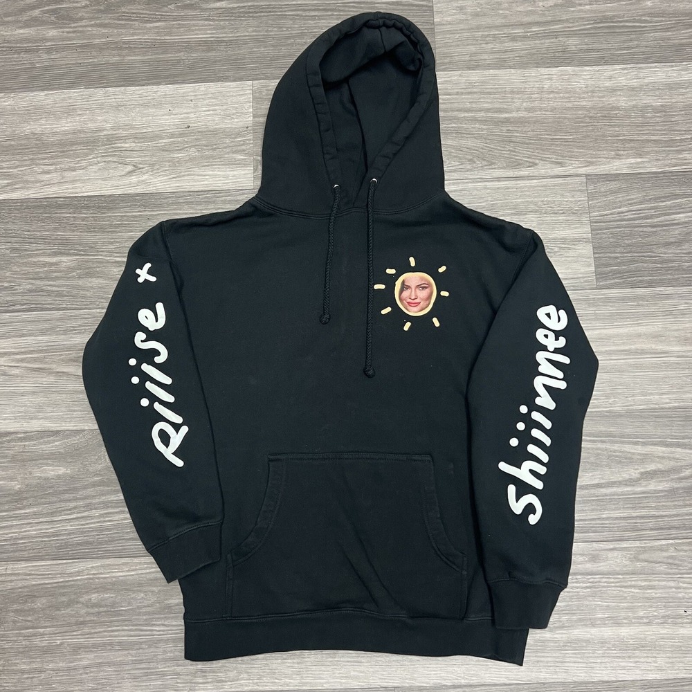 The Kylie Shop Hoodie Unisex Medium Black Rise and Shine Kylie Jenner Meme Merch